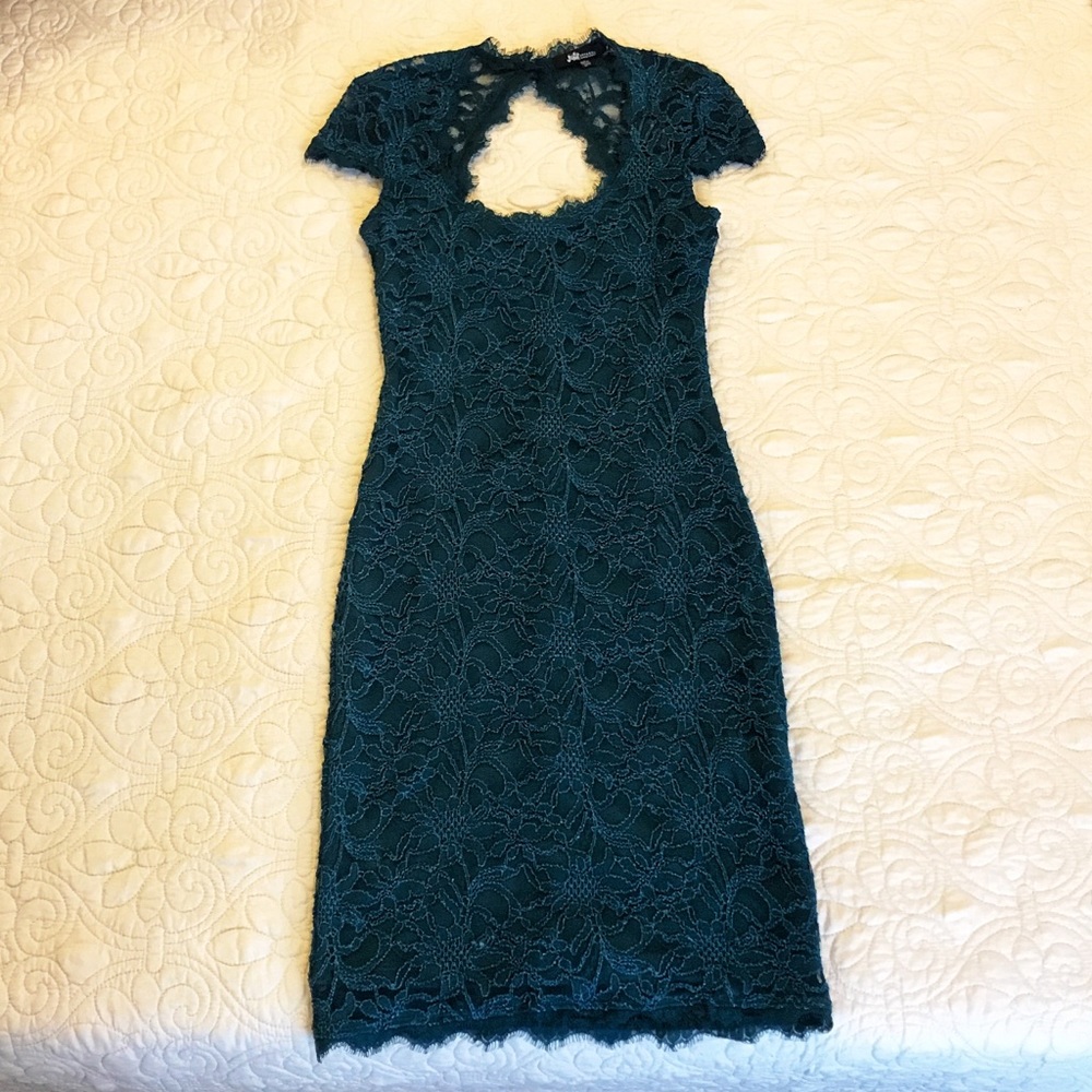 Green lace dress